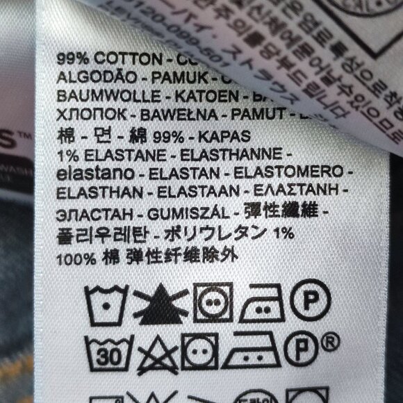 Levi's 512 jeans men's size W29 L32 denim blue slim taper - Picture 6 of 12